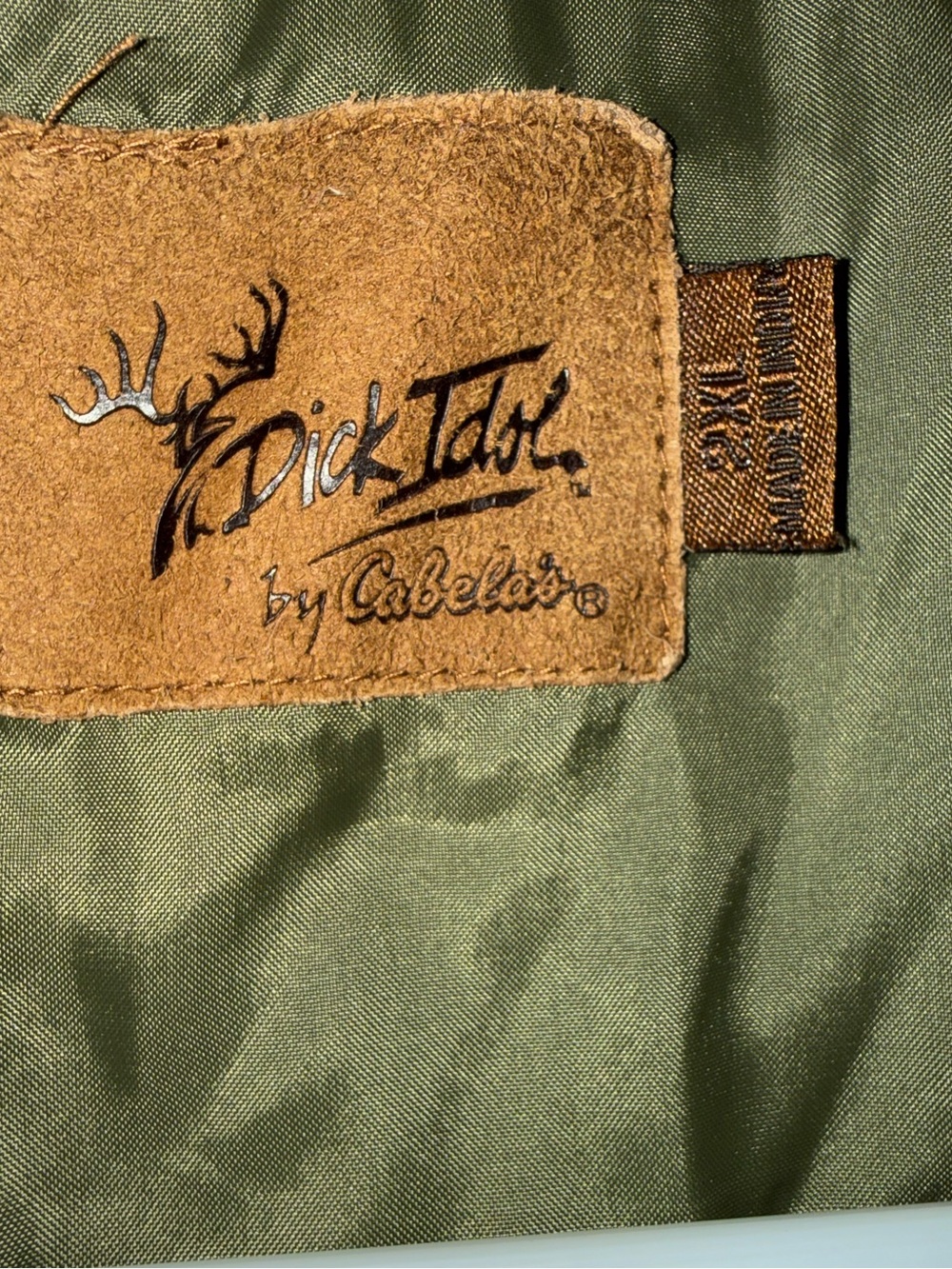 Cabela's Olive Green Embossed Plush Teddy Jacket - Picture 2 of 4